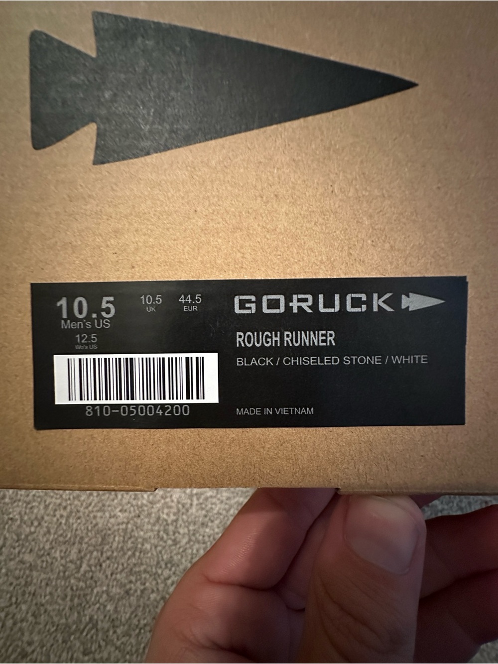 GORUCK Rough Runner Men's Athletic Shoes - Black / Chiseled Stone / White